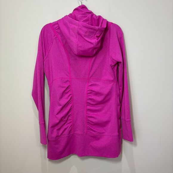Athleta Hooded Rishi Jacket Women M Hot Pink Full Zip Athletic Performance Yoga - Picture 5 of 10